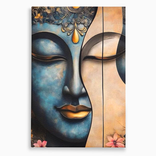Leinwand Wandkunst Leinwand Wandkunst Premium LuxCanva® I150, Doppelte Essenz, Zen, Harmonie, Eleganz, Meditation, Balance, Spiritualität, Tiefe, weibliche Kraft, Wohnen, Schlafzimmer