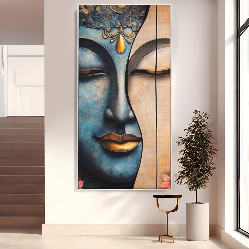 Leinwand Wandkunst Leinwand Wandkunst Premium LuxCanva® I150, Doppelte Essenz, Zen, Harmonie, Eleganz, Meditation, Balance, Spiritualität, Tiefe, weibliche Kraft, Wohnen, Schlafzimmer