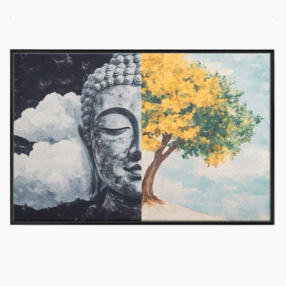 Leinwandbilder Premium LuxCanva® I151, Geist und Natur, Buddha, Zen, Harmonie, Gleichgewicht, Baum, Wolken, Spiritualität, Energie, Ruhe, innerer Frieden, Wohnen, Schlafzimmer
