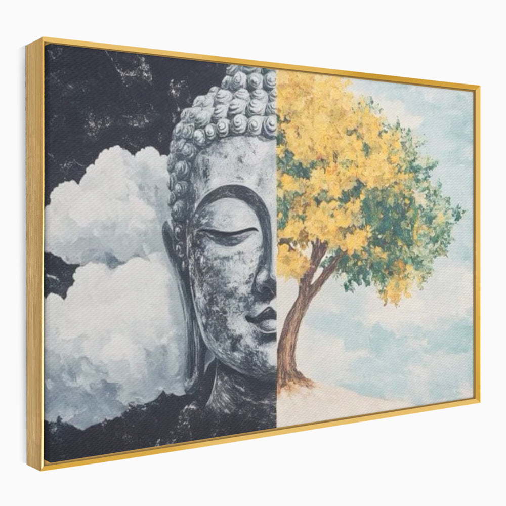 Leinwandbilder Premium LuxCanva® I151, Geist und Natur, Buddha, Zen, Harmonie, Gleichgewicht, Baum, Wolken, Spiritualität, Energie, Ruhe, innerer Frieden, Wohnen, Schlafzimmer