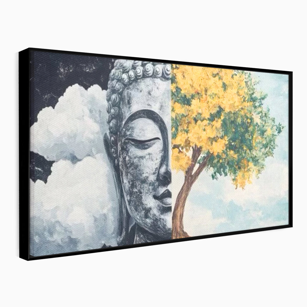 Leinwandbilder Premium LuxCanva® I151, Geist und Natur, Buddha, Zen, Harmonie, Gleichgewicht, Baum, Wolken, Spiritualität, Energie, Ruhe, innerer Frieden, Wohnen, Schlafzimmer