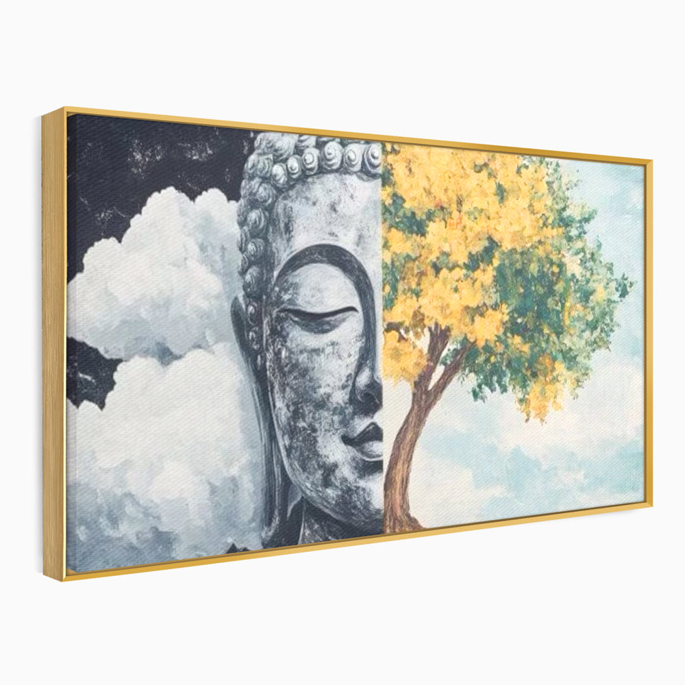 Leinwandbilder Premium LuxCanva® I151, Geist und Natur, Buddha, Zen, Harmonie, Gleichgewicht, Baum, Wolken, Spiritualität, Energie, Ruhe, innerer Frieden, Wohnen, Schlafzimmer