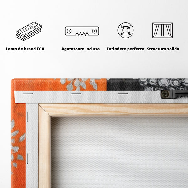 Leinwand Wandkunst Canvas Wandkunst Premium LuxCanva® I153, Lebensbaum, Buddha, Zen, Harmonie, Spiritualität, Energie, Balance, Meditation, Baum, Lebensbaum, Baumbeleuchtung, Orange Wohnen, Schlafzimmer