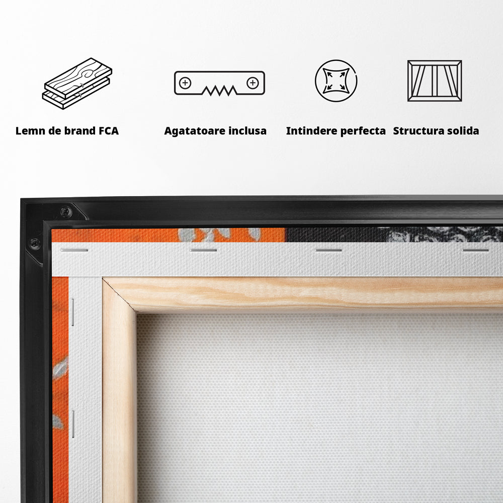 Leinwand Wandkunst Canvas Wandkunst Premium LuxCanva® I153, Lebensbaum, Buddha, Zen, Harmonie, Spiritualität, Energie, Balance, Meditation, Baum, Lebensbaum, Baumbeleuchtung, Orange Wohnen, Schlafzimmer