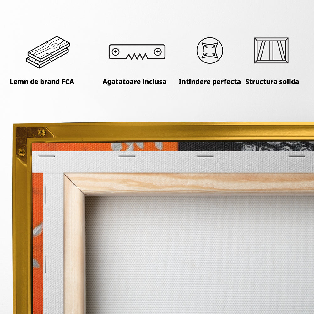 Leinwand Wandkunst Canvas Wandkunst Premium LuxCanva® I153, Lebensbaum, Buddha, Zen, Harmonie, Spiritualität, Energie, Balance, Meditation, Baum, Lebensbaum, Baumbeleuchtung, Orange Wohnen, Schlafzimmer