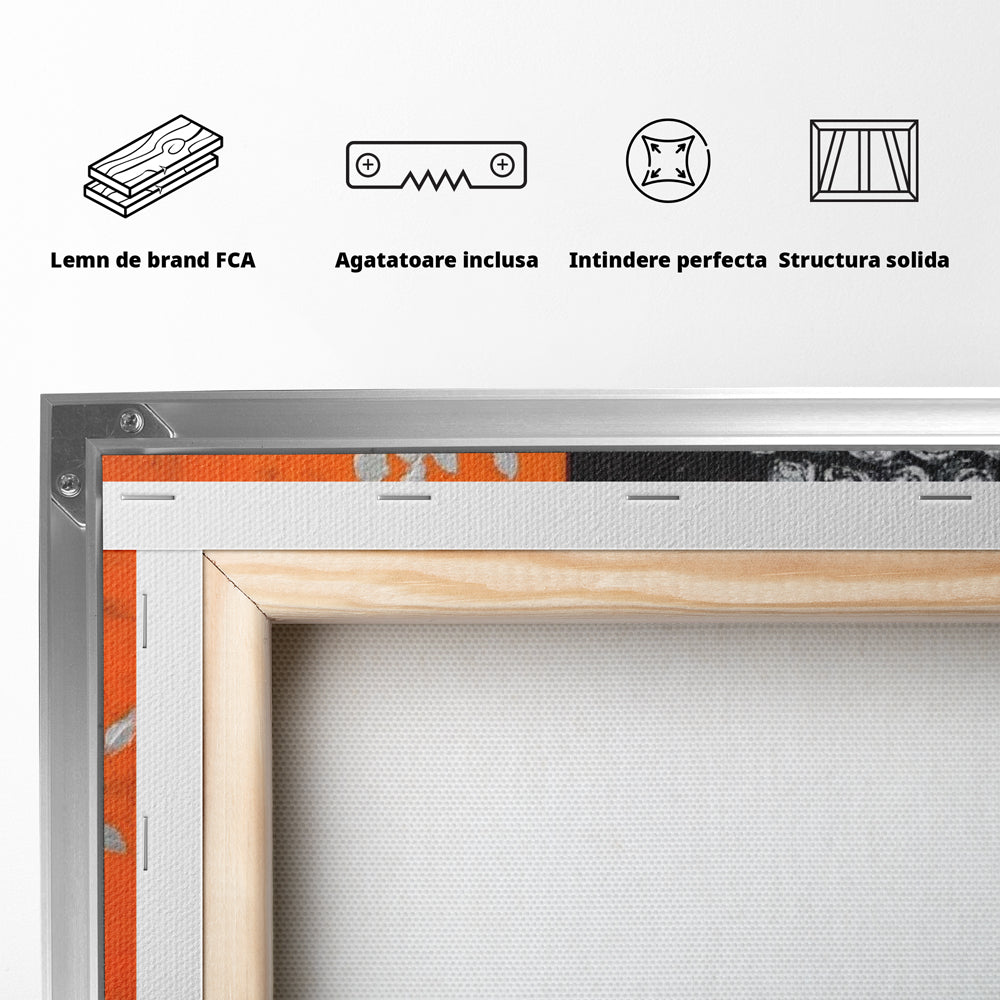 Leinwand Wandkunst Canvas Wandkunst Premium LuxCanva® I153, Lebensbaum, Buddha, Zen, Harmonie, Spiritualität, Energie, Balance, Meditation, Baum, Lebensbaum, Baumbeleuchtung, Orange Wohnen, Schlafzimmer