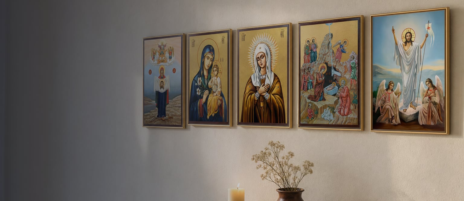Colectia Icoane — tablouri canvas religioase ortodoxe