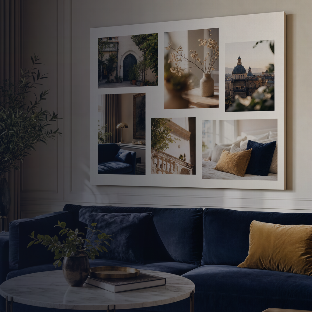 Colaj unicat — tablou canvas cu mai multe poze intr-o singura compozitie