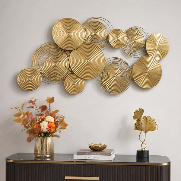 Metall Wanddekoration LuxCanva® Mistique Desire A2594, Metall, Horizontal, Gold, Großformat 116 x 62 cm