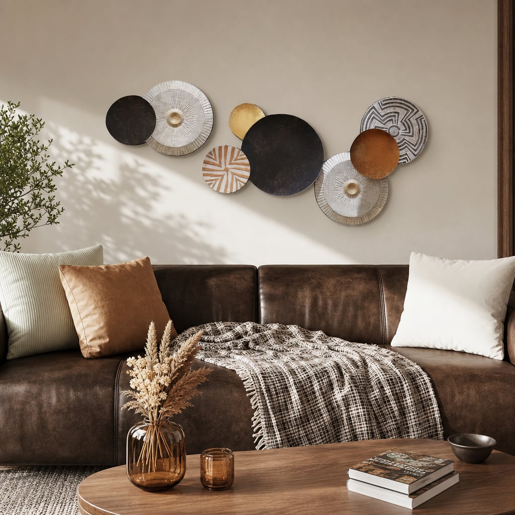 Set 2 Decoratiuni Metalice de Perete LuxCanva® Bronze Mirage A2284, din Metal, Orizontala, Negru, Auriu, Alb, Cupru, Dimensiune Mare 197 x 77 x 14 cm