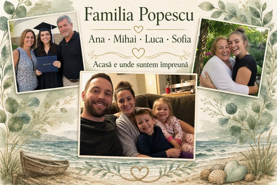 Familie · orizontal, verde botanic