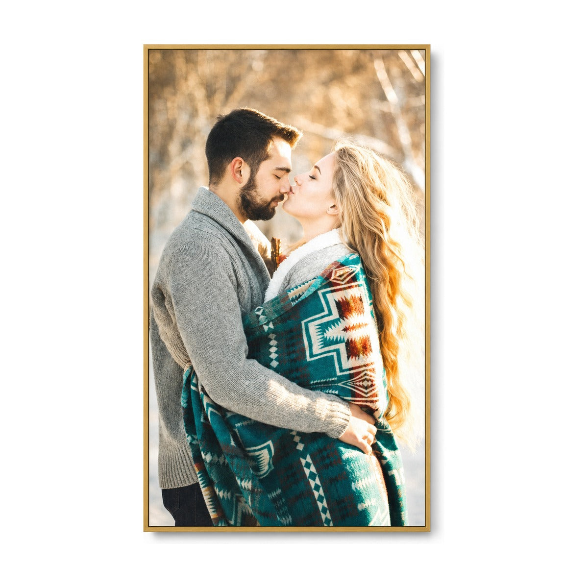 Tablou canvas personalizat vertical (2:3), cu ramă gold
